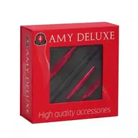 Шланг силиконовый Amy с алюминиевым мундштуком (S238-set in Box) - Черный красный