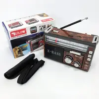 Радиоприемник портативное радио Golon RX-381 аккумуляторная ретро колонка usb sd mp3 fm. Цвет: коричневый