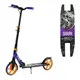 Самокат двухколесный Best Scooter, колеса PU, 1 амортизатор с ручным тормозом, зажим руля. Black and Violet (147536)