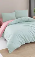 Турецкое Постельное Белье Charlotte Colorpool Ranforse Pudra-Su Yesili 200х220см