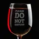 Бокал для вина "Please do not disturb", английский, Крафтовая коробка