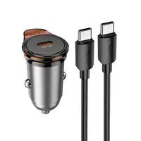 Адаптер автомобильный HOCO Rigorous single port car charger NZ16 (Type-C to Type-C set) |1Type-C, 30W/3A, PD20W/QC|