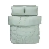 Постельное белье со льна Lotus Home - Karlin frosty green зеленый евро