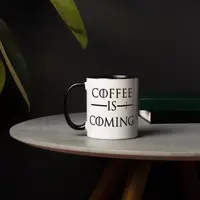 Чашка GoT "Coffee is coming", Чорний, англійська, Крафтова коробка, 330 мл