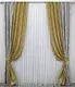 Комбинированные (2шт.1,2х2,7м.) жаккардовые шторы. Цвет серый с золотистым. Код 014дк (091-293ш) 10-181