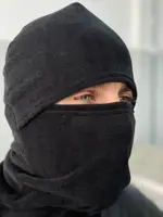 Балаклава тактическая зимняя флисовая 8767 черная