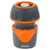 Коннектор ½" быстросъёмный для шланга ¾" аквастоп (ABS+TPR) FLORA (5015514)