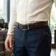 Ремень мужской CROCODILE LEATHER 18178 из натуральной кожи крокодила Коричневый