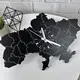 Оригинальный подарок мужчине - деревянные настенные часы в форме карты Украины, черные часы на стену в офис