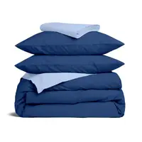 Двуспальное постельное белье с простыней на резинке DENIM BREEZE CS1
