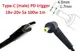 Кабель-переходник триггер PD 18-20v Type-C (max 5a, 100w) на 4.0x1.7mm 1m з USB Type-C (male) Power Delivery PD тригер (A class) 1 день гар.