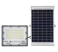 Прожектор вуличний із сонячною панеллю та датчиком світла Greelite JX-200 200W з пультом (8955)