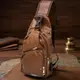 Сумка кросс боди с эмблемой из кожзама Vintage 20570 Рыжая