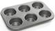 Форма для выпечки маффинов с силиконовыми формочками Holmer Sweet Cake BM-0806-RG 26.5х18.5х3 см серая