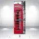 Самофиксирующаяся наклейка с телефонной будкой на холодильник магнитная, 200 х 60 см, Лицевая