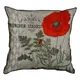 Подушка с мешковины Красный мак 45x45 см (45PHB_BOT034_SE)