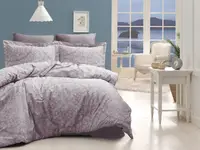 Полуторное Турецкое Постельное Белье First Choice Cotton Satin Vanessa Lavander 160х220см
