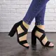 Женские босоножки на каблуке Fashion Dusty 1550 40 размер 25,5 см Черный