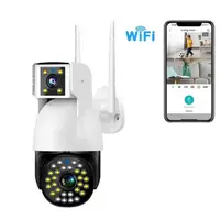 Камера видеонаблюдения двухобъективная уличная поворотная P12 WIFI IP 360/90 V380PRO 3+3.0mp
