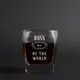 Стакан для виски "Boss №1 of the world", английский, Деревянная подарочная коробка с гравировкой