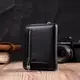 Кожаный кошелек для женщин на молнии с тисненым логотипом производителя ST Leather 19489 Черный