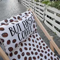 Шезлонг дерев'яний But first coffee (SHZL_19L024)