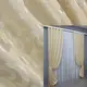 Комплект (2шт. 1,5х2,7м.) жаккардовых штор. Цвет молочный. Код 722ш 30-500