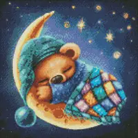 Алмазная мозаика AMO7310 Уютный сон ©Elena Schweitzer, 40х40см Идейка на подрамнике