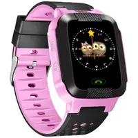 Дитячий годинник Smart Baby Watch Y22+GPS трекер і ліхтарик Pink Pink