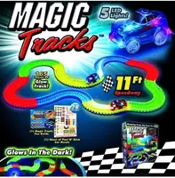 Дитячий світиться гнучкий трек Magic Tracks 220 деталей - світиться дорога з машинкою Меджик Трекс