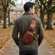 Мужская сумка через плечо из натуральной кожи Vintage 22960 Коричневый
