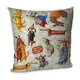 Подушка диванная с бархата Щастя - саме в ці миті! 45x45 см (45BP_DOG047)