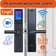 Умный дверной замок с камерой,кодовым замком Wi-Fi с отпечатком пальца и ключ-картой,алюминиевый сплав