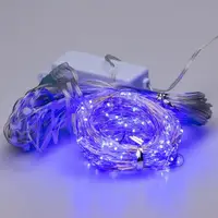 Гірлянда штора світлодіодна GarlandoPro Роса 200LED 3х2м 10 ліній 8 режимів гірлянда крапля роси Синій 173302BL