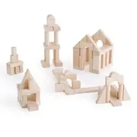 Деревянные кубики Guidecraft Unit Blocks Геометрические формы неокрашенные 84 эл. (G2121B)