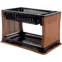 Сушилка настольная 2-х ярусная Violet House Ротанг KP0053BGR 29х44.5х29 см серая с черным