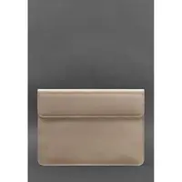 Шкіряний чохол-конверт на магнітах для MacBook 13 Світло-бежевий