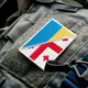 Набор шевронов 2 шт на липучке Грузия и Украина флаг Грузии и Украины вышитый патч нашивка шеврон 8х5,5 см
