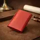 Матовое винтажное портмоне GRANDE PELLE 11459 Красный