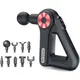 Электрический перкуссионный массажер триггерных точек Massage Gun 8891 9 насадок для ног, спины, шеи Черный с