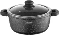Каструля з кришкою Ardesto Gemini Anzio AR2430GE 22 см 3.1 л чорна