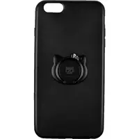 Чохол-накладка SHENGO Soft-touch holder TPU Case iPhone 6 Plus/6S Plus Black