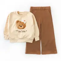 Комплект для девочки свитшот с принтом мишки и штанишки Cute Bears