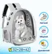 Прозрачный рюкзак для переноски животных Pet Cat для кошек и собак Grey УЦЕНКА