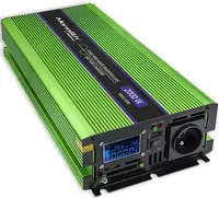 Інвертор 12 230 з чистою синусоїдою і зарядним пристроєм 2000Вт Qoltec (Польща)