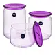 Набор банок для сыпучих продуктов Luminarc Plano Purple N3453 3 предмета
