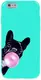 Чехол-накладка TOTO Pure TPU 2mm Print Case Apple iPhone 6/6s #75 Bubbledog Mint