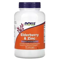 Натуральная добавка NOW Elderberry &amp; Zinc 90 леденцов