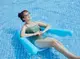 Надувной водный гамак для плавания голубой
