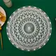 Сервировочная салфетка круглая под горячее, коврик сервировочный серебристый набор 2 шт
